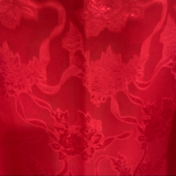 Victoria Secret Vintage Semi Sheer Floral Long Sleeve Blouse - Picture 3 of 13